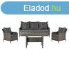 Kerti kanap DKD Home Decor Kristly Szrke Poliszter szint