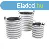 Kosr kszlet DKD Home Decor Szrke Cskok Pamut (3 Darabok)