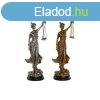 Dekoratv Figura Home ESPRIT Aranysrga Ezst szn Gyanta 8