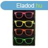 Szemveg, UV fnyben fluoreszkl, manyag, neon sznek