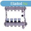 DELTA szelepes oszt-gyjt, inox, 6 krs, ramlsmrvel, 