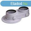 Saunier Duval oszt adapter PPs/alu 60/100 - 2 x 80 mm