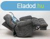 XL wellness fotel szrke puha plss krpittal raktrrl - St