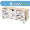kszeres doboz ONE LINE Fehr Fekete Termszetes Fa MDF 40 x