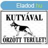 Informcis tbla, 35x25 cm, "Kutyval rztt terlet!&