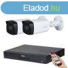 Dahua 2 kamers 8MP 4K kamera rendszer szett 40 mter jjell