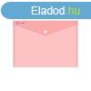 Irattart tasak A5, PP patentos Bluering transzparens piros