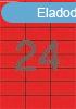 Etikett, 70x37 mm, sznes, APLI, piros, 2400 etikett/csomag