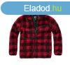 Brandit fleece kapucnis kabt Teddyfleece Worker, piros/feke