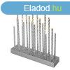 EMOS DCAW02, LED gyertyatart, ezst, 28,5 cm, 3x AA, beltr