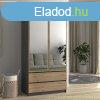 Riano MIX SS-90 gardrbszekrny, tkrrel, 90x180x50 cm, ant