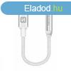 Audi adapter Swissten Lightning/Jack (anya) 0.15m, ezst