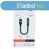 Audi adapter Swissten USB-C/Jack (anya) 0.15m, fekete