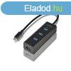 AXAGON HUE-S2C 4x USB 3.0 hub gyorstlts tmogatssal