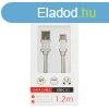 SWISSTEN Adatkbel - USB > USB-C 3.1 - 3A - 1,2m - Ezst/
