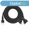 EMOS P0601 KULTERI HOSSZABBITO KABEL 10 M, 2 ALJZAT, FEKETE,