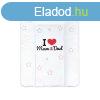 Pelenkz lap puha New Baby I love Mum and Dad fehr 70x50