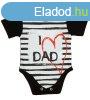 "I LOVE MY DAD" feliratos rvid ujj baba body fek
