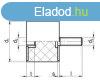 Gumibak univerzlis st-2 m8 d40 h40 1 csavar+ 1 belsmenetes