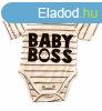 Rvid ujj dupla patentos " Baby Boss" felirat ba