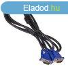 AKYGA kbel VGA monitor sszekt 5m, Male/Male, rnykolt