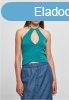Urban Classics Ladies Short Wraped Neckholder Top watergreen