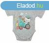 Rvid ujj baba body cuki Vonatos mintval (80) - szrke