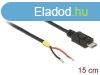 DeLock USB 2.0 Micro-B male > 2x open wires power 15cm ca