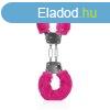OUCH! Furry Metal Hand Cuffs - Pink