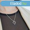 Rdiumozott 925 ezst medl, szv krvonal Love felirattal, 