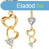 585 arany piercing kldkbe - szv krvonalak s tltsz ci