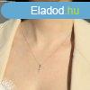 Csillog medl fehr 14K aranybl - tltsz gymnt kereszt