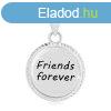 925 ezst medl - kr alakzat vgatokkal, "Friends fore