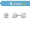 Brilio Silver Minimalista ezst flbeval tltsz cirknium