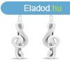 Brilio Silver Ezst flbeval Violinkulcs EA394W