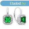 Brilio Silver rdekes ezst flbeval smaragddal EA399WG