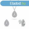 Brilio Silver Ezst kszerszett cirknium kvekkel Tear Drop