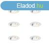 6 darabos fehr sllyesztett spotlmpa kszlet 6,8 cm LED-de