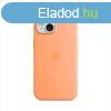 Apple iPhone 15 Szilikontok MagSafe-vel - Orange Sorbet