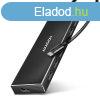 AXAGON HUE-F7C, 7x USB 3.2 Gen 1 ALU FLAT CHARGING hub, micr