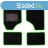 Textilsznyeg autba 4db-os fekete-zld univerzlis 
