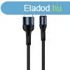 COLORWAY KABEL USB MICROUSB (NYLON) 2,4A 1M, FEKETE (CW-CBUM