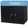Stalflex PN2K-24D-3S-B fekete 2 kamrs falra szerelhet res