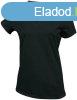 Ni V-nyak rvid ujj pamut pl, Kariban KA381, Black-M