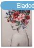 Vszon fali kp, ni portr, virgos, 80x120 cm - BOCCELLI -