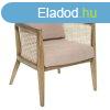 Rattan dszts szvetfotel, nyrfa vzzal, bzs - COLONIAL
