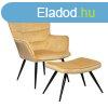 Fotel s lbtart szett, brsony mustrsrga - SCANDI LOVE -