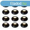 12 db modern, fekete GU10 bepthet spotlmpa szett 35 mm, 