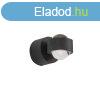Design fali lmpa fekete, LED-del, IP44 - Lens
