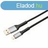 Avax USB-A to Lightning cable 1,5m Black/Grey